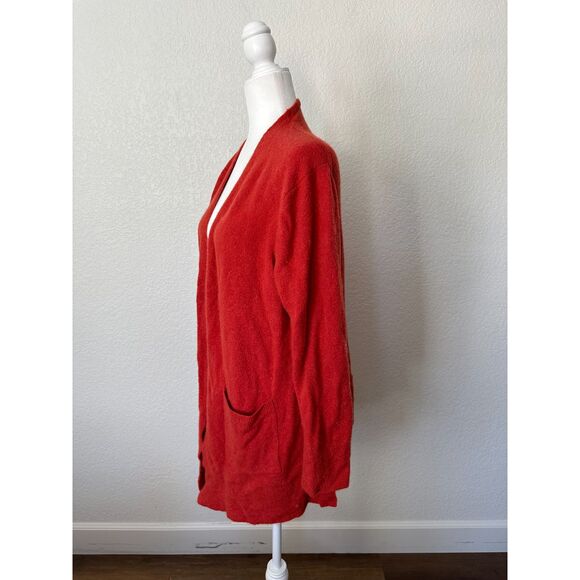 Madewell Kent Wool Orange/Red Long Cardigan Size Small - Picture 5 of 8